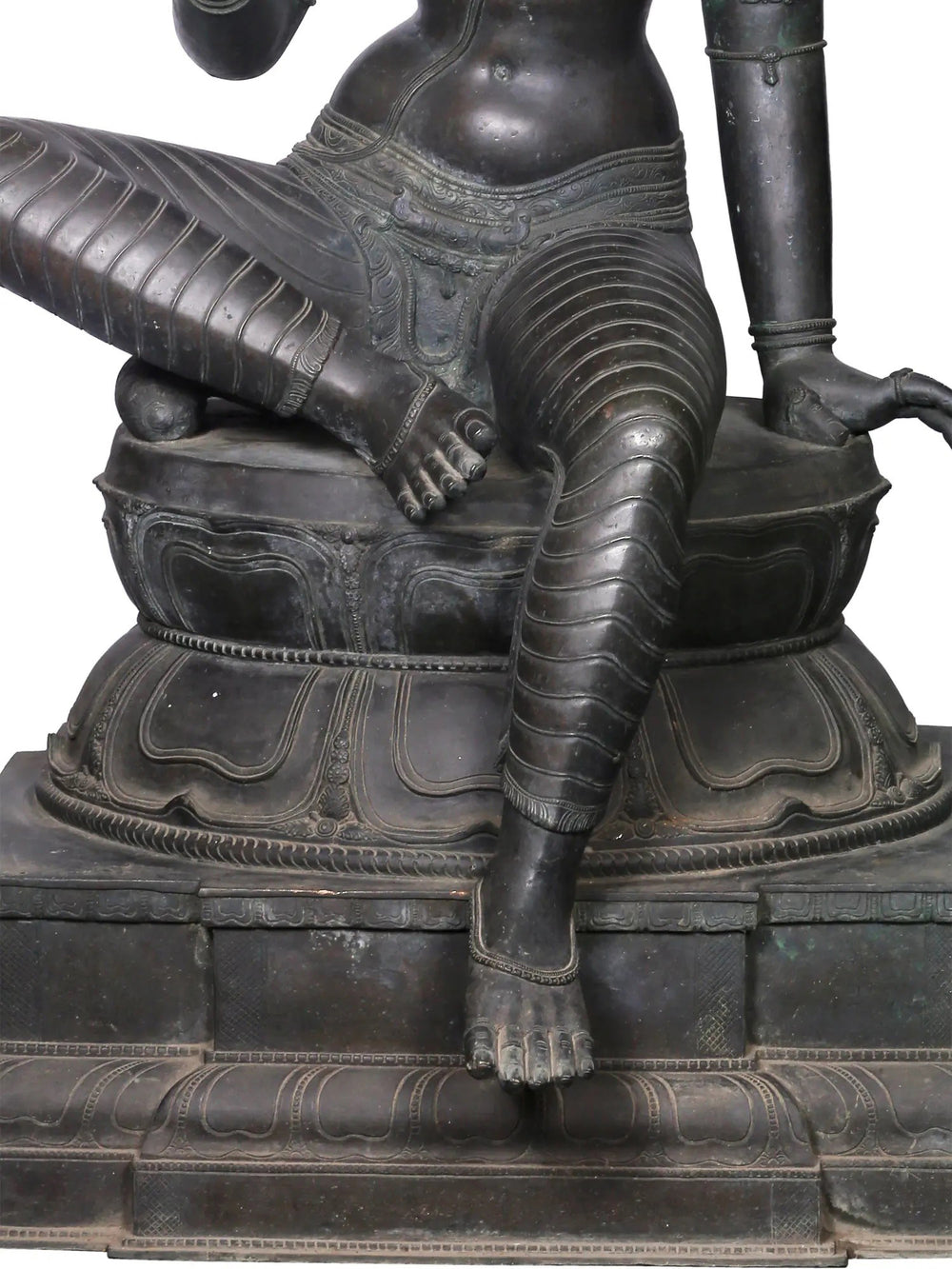 Life-Size Uma Parvati as Bhogashakti in Panchaloha Bronze – Swamimalai, Tamil Nadu