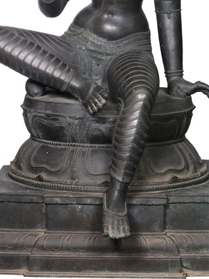 Life-Size Uma Parvati as Bhogashakti in Panchaloha Bronze – Swamimalai, Tamil Nadu
