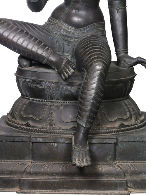 Life-Size Uma Parvati as Bhogashakti in Panchaloha Bronze – Swamimalai, Tamil Nadu