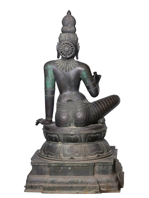 Life-Size Uma Parvati as Bhogashakti in Panchaloha Bronze – Swamimalai, Tamil Nadu