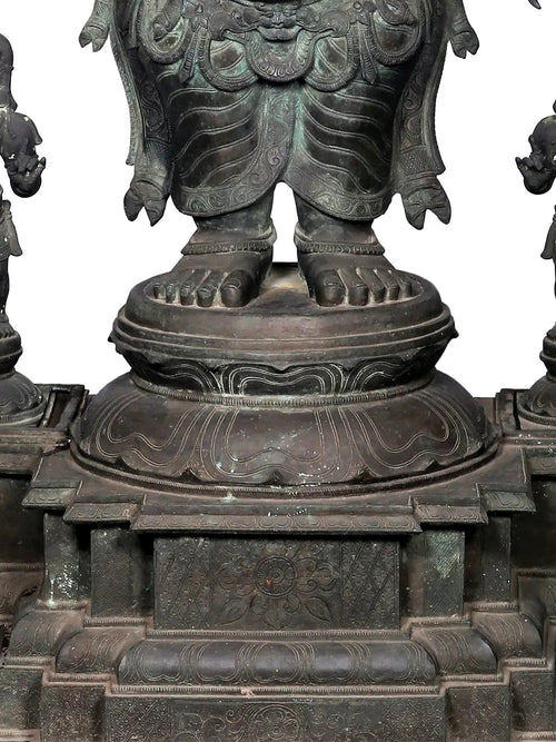 Monumental Veera Ganesha with Attendant Ganas in Bronze – Swamimalai, Tamil Nadu