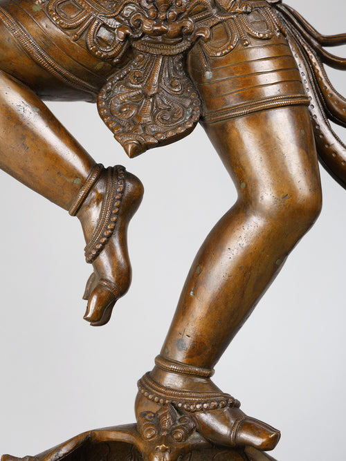 Kaliya- Mardana Krishna (Krishna Dancing on Serpent) in Panchaloha Bronze – Swamimalai, Tamil Nadu