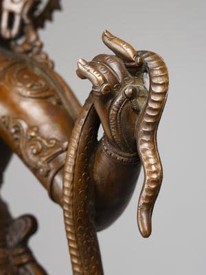 Kaliya- Mardana Krishna (Krishna Dancing on Serpent) in Panchaloha Bronze – Swamimalai, Tamil Nadu