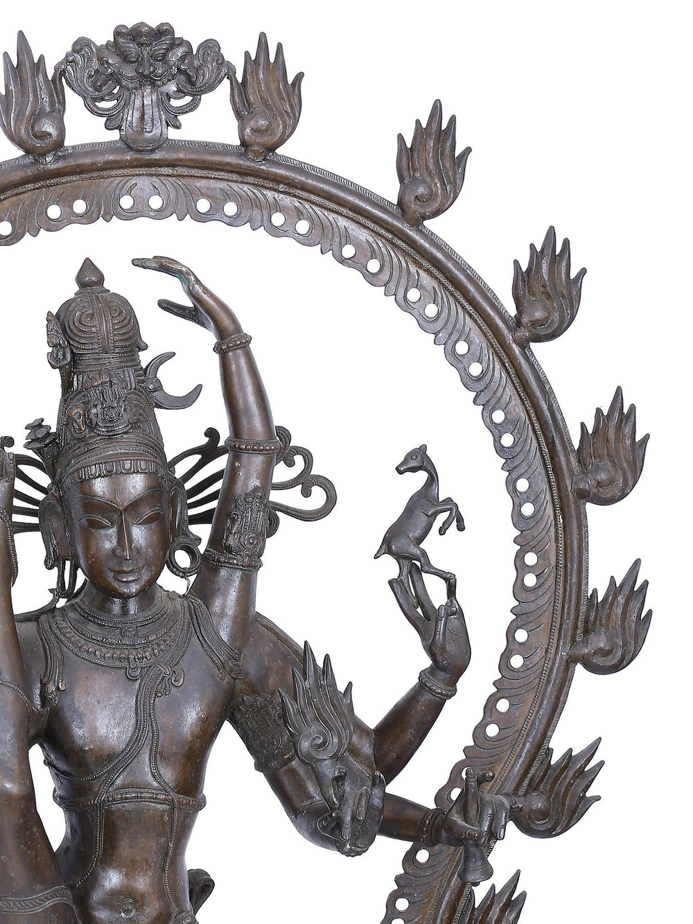 Nataraja in Urdhva Tandava Pose within Flaming Prabhavali in Bronze – Swamimalai, Tamil Nadu