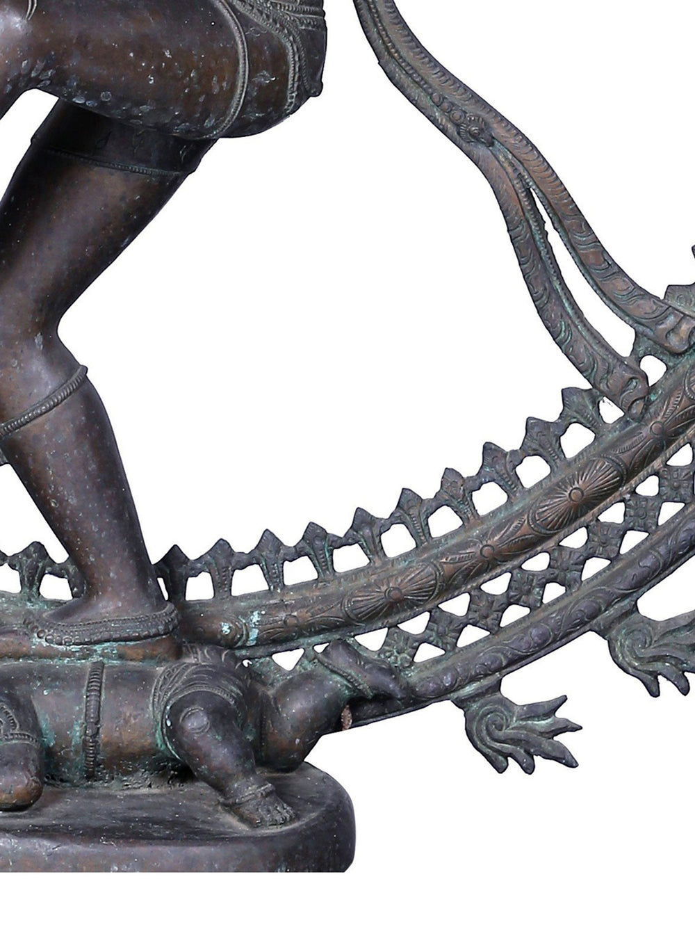 Large Nataraja in Ananda Tandava within Flaming Prabhavali in Panchaloha Bronze – Swamimalai, Tamil Nadu