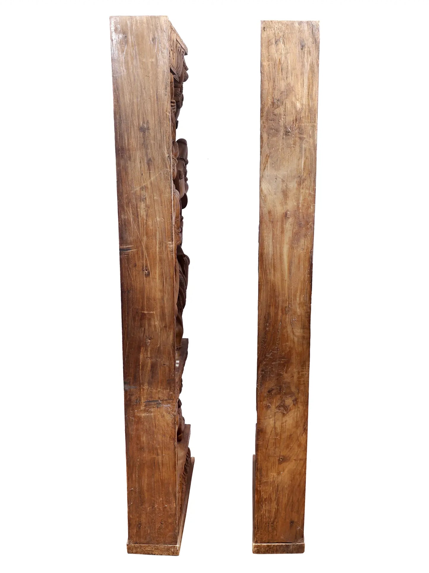73" Large Wood Brackets Pair with Attractive Carving | Wood Carved Item for Home