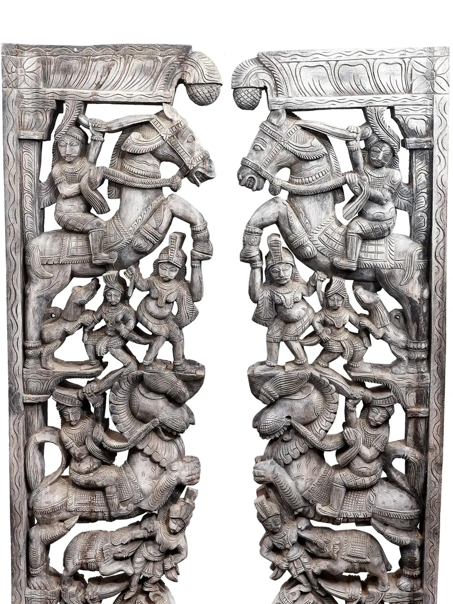71" Attractive Wood Carved Large Brackets with Pair | Wood Carved Item for Home