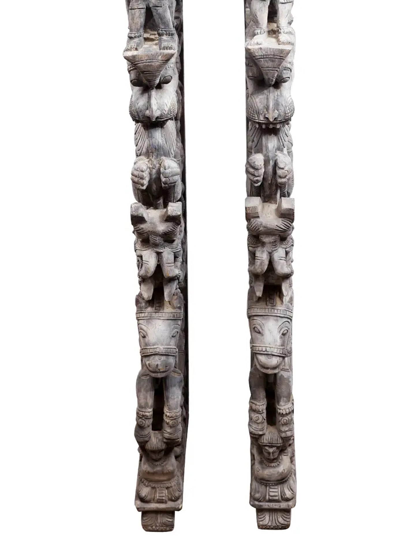 71" Attractive Wood Carved Large Brackets with Pair | Wood Carved Item for Home