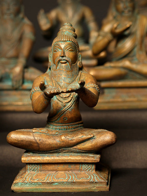 18 Siddhars of Tamil Siddha Tradition in Panchaloha Bronze – Swamimalai, Tamil Nadu