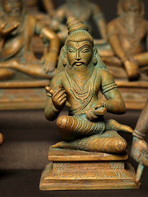 18 Siddhars of Tamil Siddha Tradition in Panchaloha Bronze – Swamimalai, Tamil Nadu