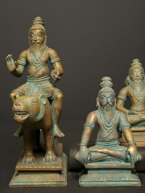 18 Siddhars of Tamil Siddha Tradition in Panchaloha Bronze – Swamimalai, Tamil Nadu