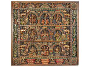 Lilas of Lord Vishnu Wood Panel