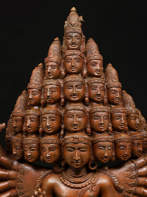 Sadashiva in Expansive Multi-Armed Form on Lotus Base in Panchaloha Bronze – Swamimalai, Tamil Nadu