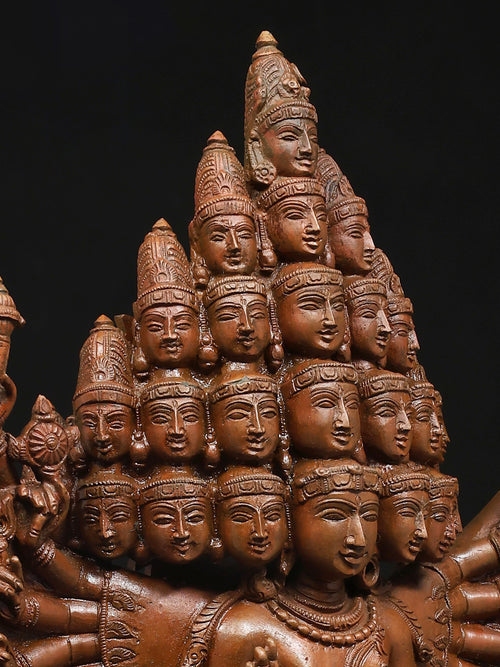 Sadashiva in Expansive Multi-Armed Form on Lotus Base in Panchaloha Bronze – Swamimalai, Tamil Nadu