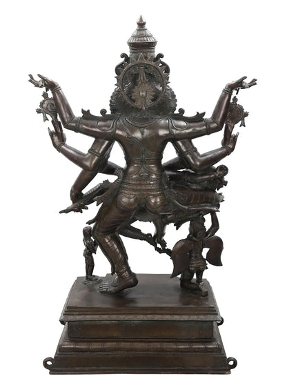 49" Superfine Large Statue of Narasimha Killing the Demon Hiranyakashipu