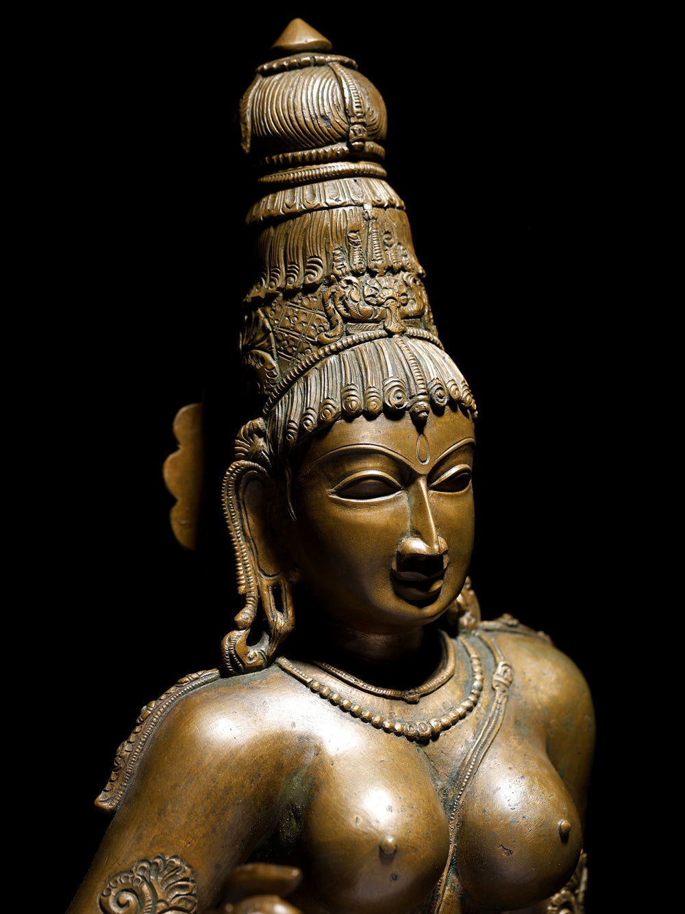 Goddess Uma Parvati as Bhogashakti Traditional Panchaloha Bronze From Swamimalai