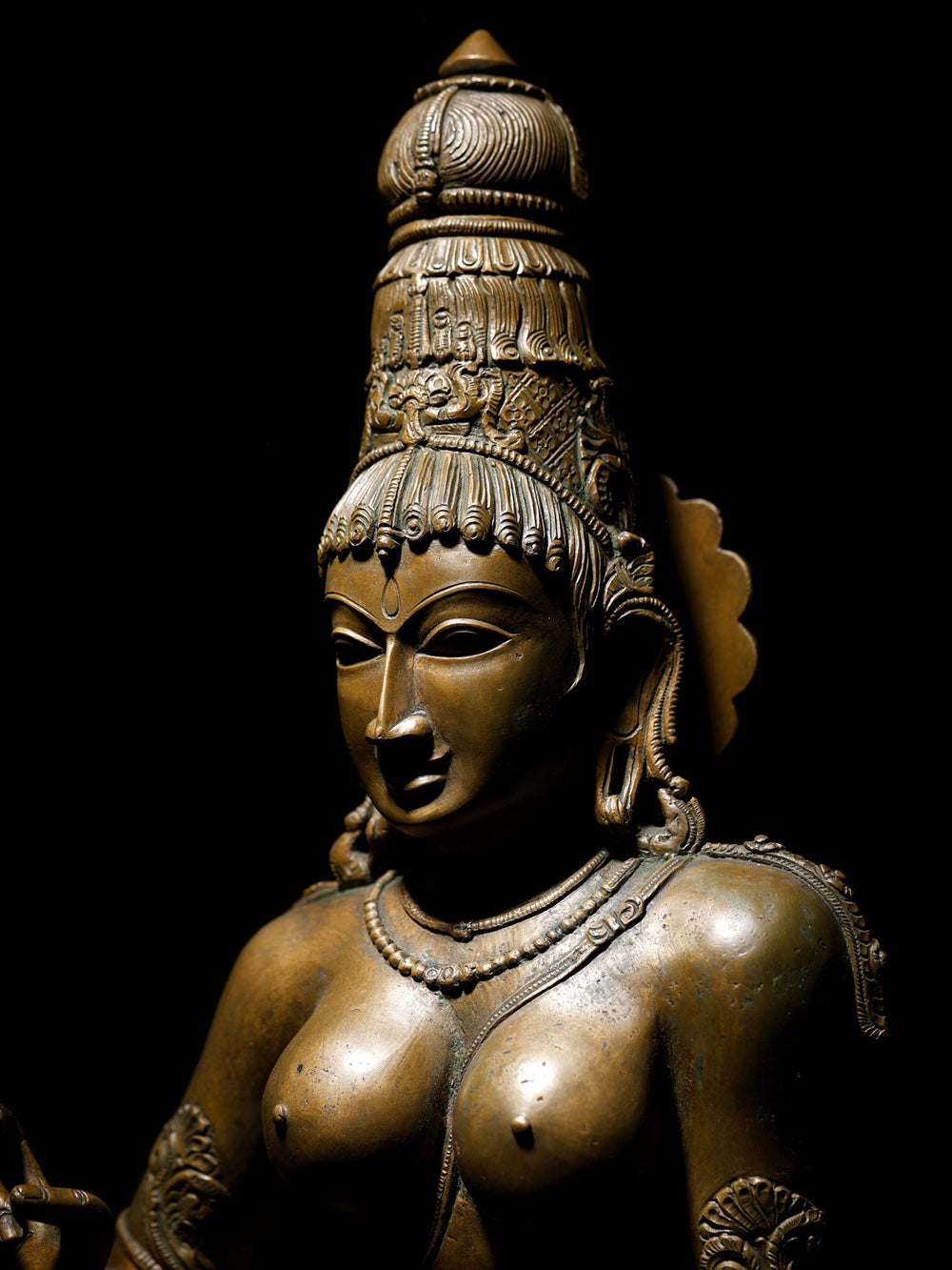 Goddess Uma Parvati as Bhogashakti Traditional Panchaloha Bronze From Swamimalai