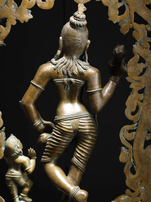 Goddess Ganga on Makara Mount With Lotus Pedestal Swamimali Bronze