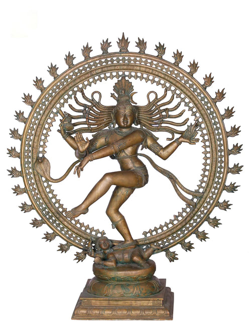 Shiva - Nataraja in Panchaloha Bronze with Aureole