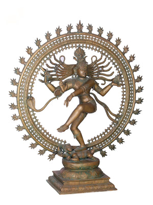 Shiva - Nataraja in Panchaloha Bronze with Aureole