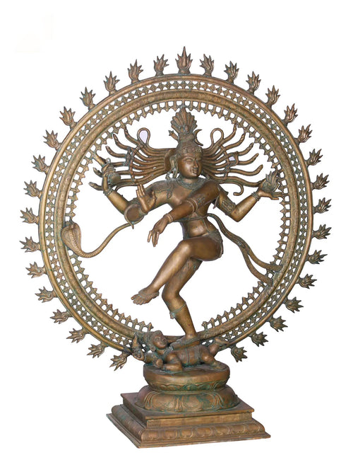 Shiva - Nataraja in Panchaloha Bronze with Aureole