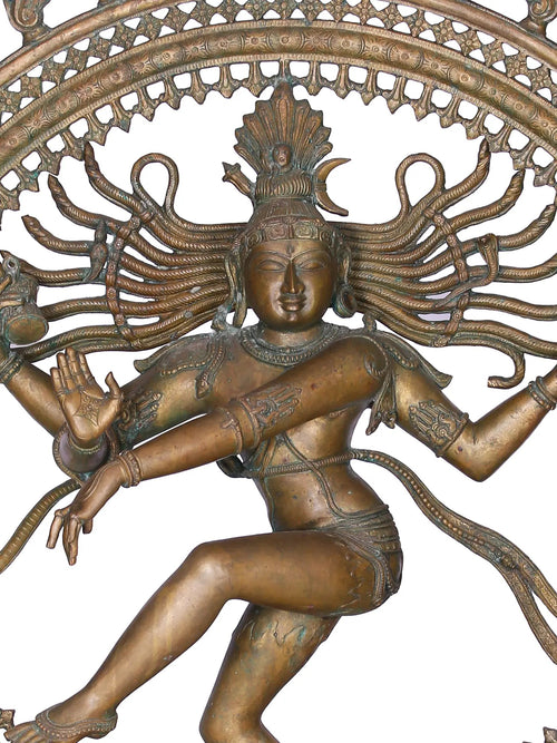 Shiva - Nataraja in Panchaloha Bronze with Aureole