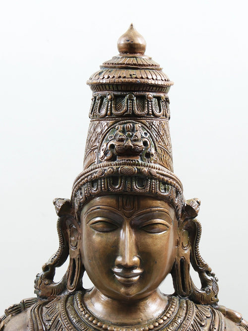 Four-Armed Vishnu On Garuda in Panchaloha Bronze